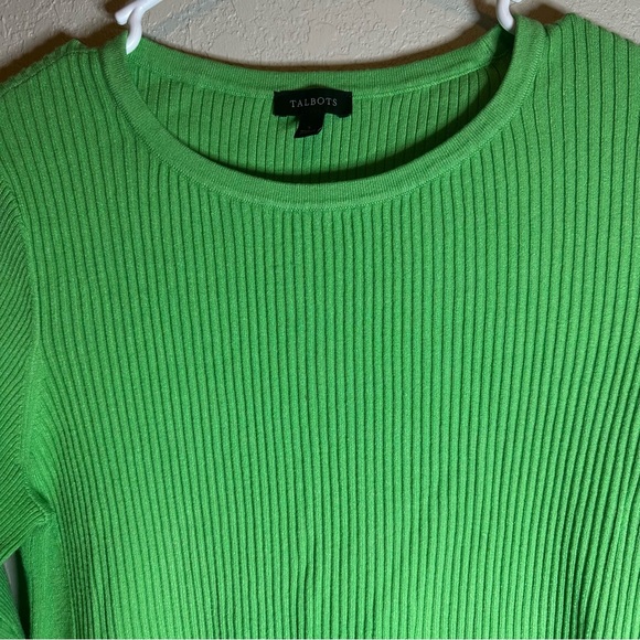 Talbots Green Crew Neck Sweater - Picture 2 of 7